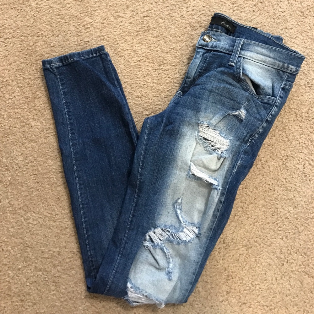 KanCan Destructed Stretch Skinny Jean